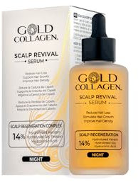 GOLD COLLAGEN Scalp Revival - Siero Notte per Crescita Capelli e Anticaduta Capelli Donna con Acido Ialuronico, Cheratina per Capelli ed Estratti Naturali - Olio Capelli Fragili e Sfibrati, 100 ml