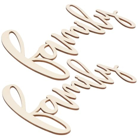 Operitacx Lot De 2 Panneaux Décoratifs En Pour Panneau Familial En Lettres Décoratives En Découpées Panneau Suspendu Avec Mots Maison Douce Ferme Famille