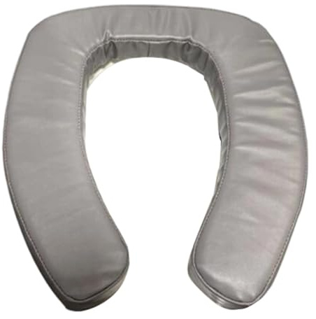 perfk Cojín para asiento de inodoro más grueso, acolchado, cómodo, universal, con ventosas, para mayores, para hotel, Gris