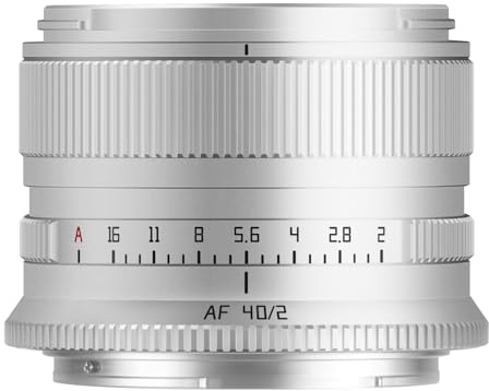 TTArtisan AF 40 mm F2 fullformat-autofokus-objektiv för NZ-Mount, kompakt fast brännvidd med stor bländare F2.0, snabb och tyst STM-fokusmotor, perfekt för vardags- och resefotografering