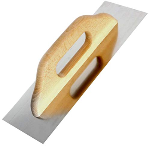 Toolty Professional Stainless Steel Trowel, Putty Trowel, Mortars Trowel, Finishing Trowel - 280mm - for Plaster, mortars, adhesives - Wooden Handle, Plastering, DIY - TLTY-5200