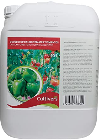 CULTIVERS Calcio Tomates y pimientos Líquido de 10 L. Corrector de carencias de Calcio para hortalizas. Fertilizante orgánico Natural refuerza la Resistencia a Las Enfermedades