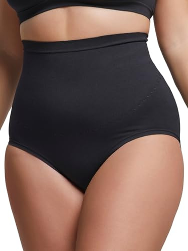 POMPEA Slip Donna a Vita Alta Comfort Size in Morbida Microfibra, Mutande Donna Senza Cuciture con Supporto FIanchi e Glutei
