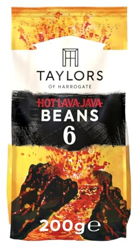 Taylors of Harrogate Hot Lava Java Coffee Beans, Roast 6, 200 g Bag (Pack of 1)