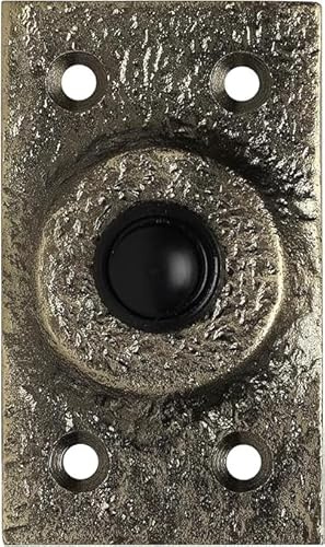 Skandh Iron Doorbell Chime Push Button Antique Brass Vintage Decorative Door Bell with Easy Installation 3 X 1.07 Inch
