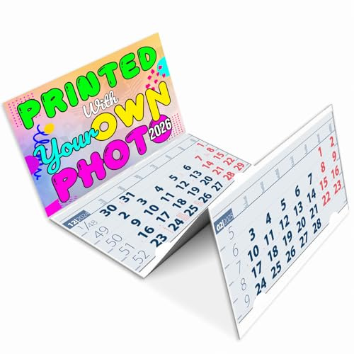 lepni.me Calendario de Pared Personalizado 2026 3 Meses | Diseñe sus Propias Foto Logotipo Texto | Calendarios para la Familia Oficina Fotos de Boda