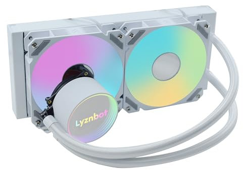AIO Cooler 240 mm Aio, CPU refrigeratore liquido con ARGB, PWM 1800, CPU di raffreddamento ad acqua silenziosa, sistemi di raffreddamento ad acqua per LGA 1700/115X/20XX/17XX, AM5/AM4/AM3, base in