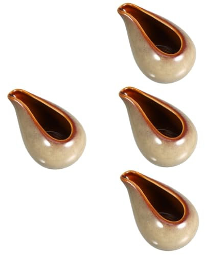 PRETYZOOM 4 Stück Dip-Topf Soßenausgießer Kleiner Milchkrug -servierbecher Untertasse Mit Henkel Mini-sahnekännchen Dampfer Mini-Porzellan Latte Tasse Vereist Espressotassen Keramik