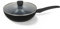 BE Living Delight Series Wokpfanne mit Deckel Ø 28 cm - Keramik Wok mit Deckel - PFAS freie Bratpfanne Induktion - Geeignet für alle Wärmequellen - Schwarz