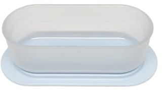 Tupperware Impressions Butterdose spülmaschinenfest und BPA-frei Käsedose Rollenbutter Butter Dose Junge Welle kleine Butterdose für 150 Gramm helles blau hellblau