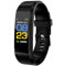 Fitness Tracker Smart Watch V2.0: IP67 Waterproof Activity Tracker with Heart Rate/Sleep Monitor, 14 Sports Modes, Blood Oxygen & Step Counter for Women, Men, Kids (Black)