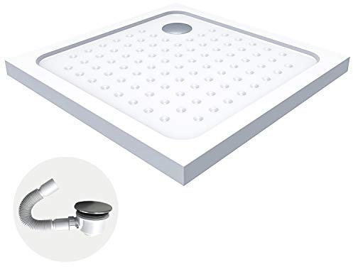 SANA Receveur de douche blanc 95 x 95 cm + siphon inclus
