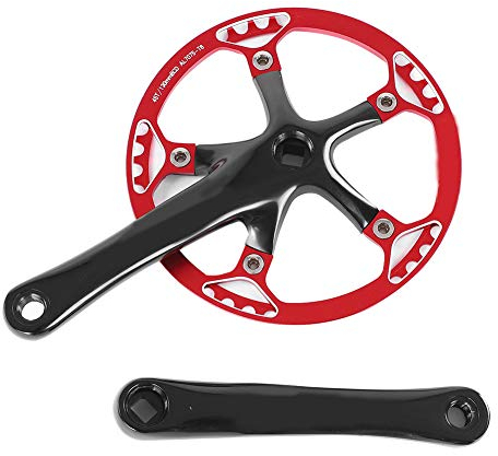 Fahrrad Kurbelgarnitur Kettenrad Kettenring 170mm 45T 47T(45T-rot)