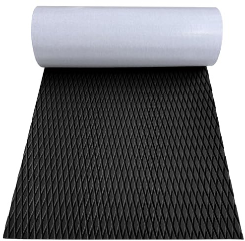 Hjdeck Universell halkfri dragmatta för båtdäck kajaker, dyna 119 cm x 30 cm trimmbar EVA-skumplåt för kajaker, båt, husbil, pool, trappbräda, SUP paddelbräda, skoskaft, mjuk diamantgreppmatta