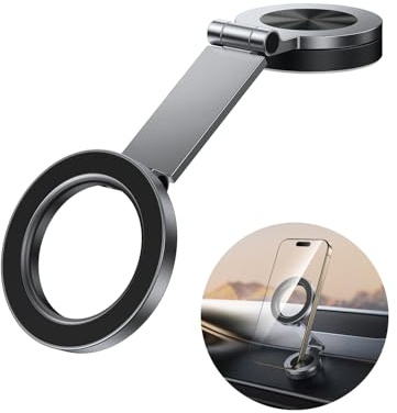 SYNCWIRE för MagSafe-bilfäste, [360° rotation] magnetisk telefonhållare för bil, metallarm, starka magneter, iPhone bilfäste bilinstrumenttelefonhållare för bil, passar iPhone 15 14 13 Pro Max och