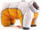 Gepolsterte Hundejacke für den Winter, Abdeckung mit 4 Beinen, warme Jacke, wasserdichter Hundemantel, Haustiere für drinnen und draußen, Kleidung für kleine, mittelgroße und große Hunde (Gelb, 5XL)
