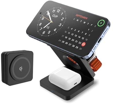 Chargeur sans Fil 25 W Station de Recharge Induction 3 en 1 Chargeur iPhone Apple Watch pour iPhone 16 16Pro 15 Pro Max 14 13 12, iWatch 10 9 8 7 SE2,Galaxy S25 S24,Airpods,etc