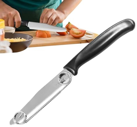 Pelador de Frutas | Pelador Cortador Rebanador de Cocina - Dispositivo Con Muelle Antideslizante Para Pelar Piña Zanahoria Mango Col Limón Kiwi En Casa