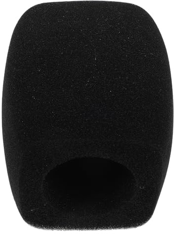 Garneck Filtro Antiviento para Micrófono de Estudio de Esponja Negra Cuadrada, Cubierta Lavable y Transpirable para Grabación, Karaoke y Presentaciones en Interiores y Exteriores