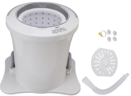 Mini Bärbar Dehydrator Högkapacitet Elektricitet Fri Hand Dragsko Dehydrator Ultrasnabb 2500RPM Centrifugal Spin Tork för sovsal resor (Vit)