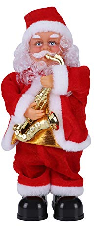 Weihnachten Deko Figur Weihnachtsmann Weihnachtsfigur mit Musik Weihnachtsdeko Singend Tanzend Weihnachtsmannfigur Nikolaus Weihnachtsschmuck Elektronisch Dekofigur Nikolausfigur Geschenk Tischdeko