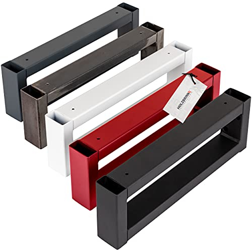 HOLZBRINK Wandhalterung für Waschtischplatte Wandkonsole Nachttisch Regalträger Handtuchhalter 350x150 mm (BxH), schwarz, 1 Stück, HLA-350-9005