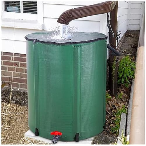 QIANMEI Regentonne Faltbar Rain Barrel Collapsible Rainwater Collection System,Portable Water Storage Tank,Garden Water Catcher, for Courtyard, Eaves (Color : Green, Size : 225L/60x80cm)
