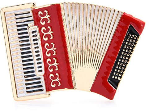 Emalj Dragspel Musik Brosch Pins Kvinnor och Män Student Smycken Tillbehör Present