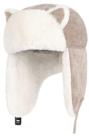 Fliegermütze Mädchen Jungen Trapper Warm Winddicht Kindermütze Fleece Skimütze mit Ohrenklappen Flauschig Süß Wintermütze Kinder Fleecemütze Winter Hut Plüsch für Radfahren Skifahren Wandern