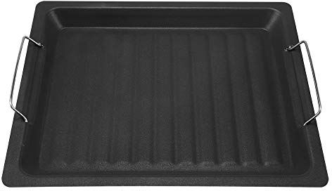 BORDSTRACT Bistecchiera Per Barbecue, Piastra Per Fornello Antiaderente, Bistecchiere in Acciaio Inossidabile Piani Cottura Per Bistecca Fritta, Pancetta, Pentola Friggere Per Esterni, Camp