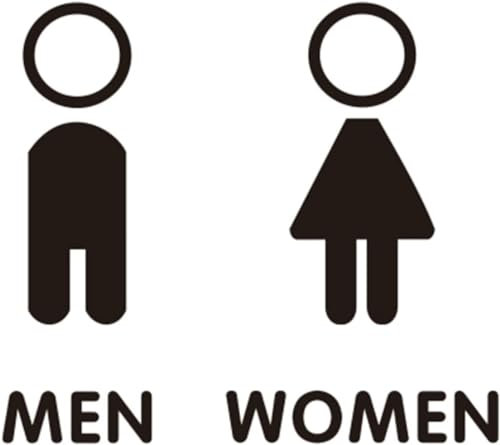 Toalettskylt,toalettskyltar,Akryl Badrumsskyltar for män och kvinnor Dekorfigurer, Moderna toalettskyltar for män och kvinnor,Dörrskyltar for badrum,WC-skyltar for toaletter for företag-18 cm höjd (C