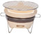LOVIVER Kleiner Holzkohlegrill-Tonofen, multifunktionaler Tisch-Campingkocher, Keramik-Grillofen zum Kochen, Picknicken, Grillen, Stil c