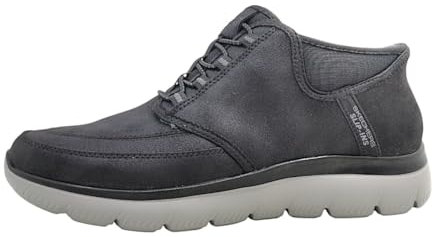 Skechers Herren Summits Siegul Sneaker, Black Suede/Charcoal Trim, 44 EU