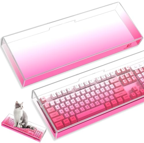 MAMBASNAKE Cubierta de Teclado acrílica Premium de 98 Teclas Cubierta Antipolvo Cubierta de Teclado Transparente antigolpes Impermeable para Teclado mecánico, 44,2 * 16,5 * 4,8 cm, K61 K68 K87 K98