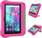 ODQQDO 8 Inch Case for Kids Tablet(12/10th Generation, 2024/2022/2020 Release) Multi-angle Adjustment Case Thicken Shockproof,Incompatible with 8 Inch iPad Samsung HTC LG Tablet,Pink