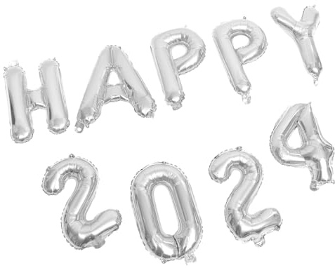 SHOWERORO 1uppsättning Happy Nyårsballonger Aluminiumfolie Dekorationer För Fest Födelsedag Och Bröllop Charmiga Nummerballonger För Vägg Och Bord Perfekta För Firande Och Högtider