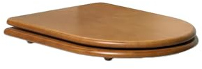 Gala Noble – Asiento de Madera, Fijo para Inodoro, Incluye Kit de Fijación y Bisagras de Acero Inoxidable, Color Madera Nogal, Medidas 38 x 5.5 x 54.5 cm – Modelo G5161085