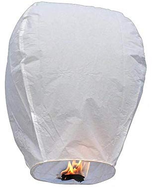 Ky Lantern 1 Pz Bianche Mongolfiera Lanterna Cinese Volante
