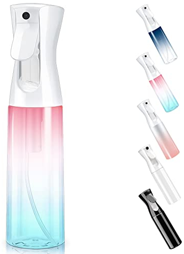 WOODFIB Spray Bottle for Hair, Continuous Fine Mist Water Spray Bottle, Empty spray Bottles for Salon, Plants, Pets, Home Cleaning - 300ml