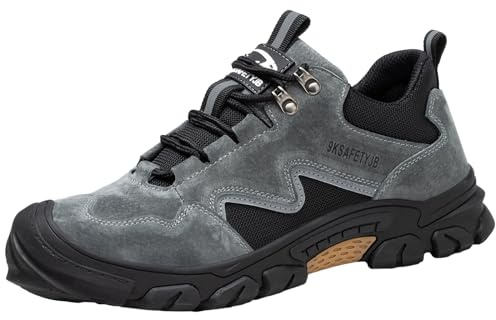 ENEN Chaussures de Securite Hommes und Femme, Légère Baskets de Sécurité Antidérapante Chaussure de Travail Embout Acier Protection Montante Basket de Travail Anti-Perforation