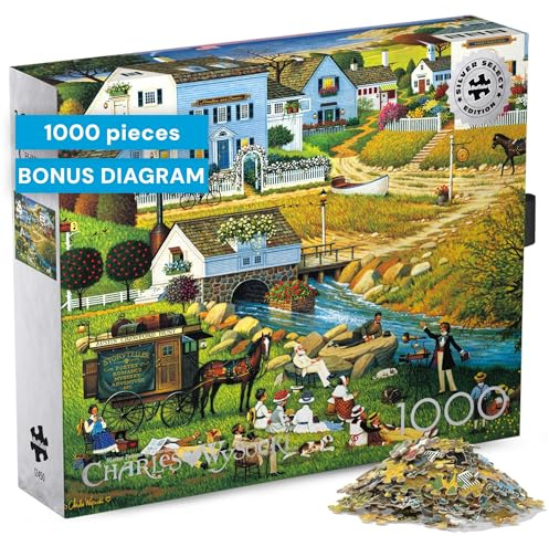 Buffalo Games - Silver Select - Charles Wysocki - Hound of The Baskervilles - 1000 Piece Jigsaw Puzzle for Adults Challenging Puzzle Perfect for Game Nights - 26.75 x 19.75