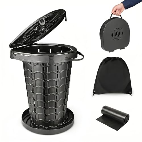 KORVORIA XXL Toilette Portable avec Sac Et 10 Sacs