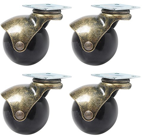 Aisaving 360 graders svängbara kulhjul caters övre hjulet med huva hjul för möbler, 4 st (svängbar hjul, 2 tum (50 mm)