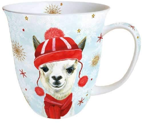 Ambiente fin benporslin julmugg vinter lama 0,4 liter mugg