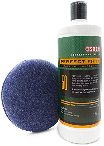 OSREN Orange Peel Levelling Bundle, Hand Stitched Denim pad 6.3inch with Perfect 50 Compound 1L
