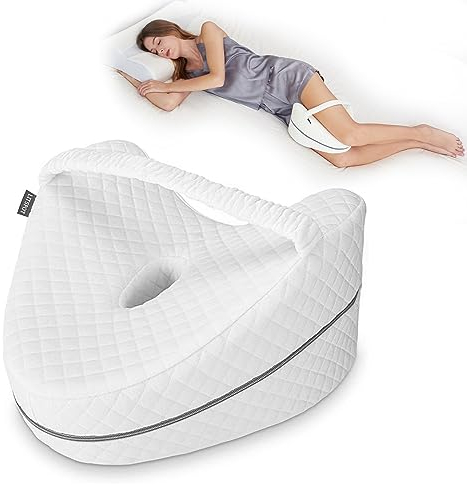 LITSPOT Kniekissen, Ergonomisches Seitenschläferkissen Memory Foam Knie Kissen Orthopädisches Kniekissen für Stützt Beine, Knie, Hüfte Rücken und Schwangerschaft, Abnehmbar und Waschbar