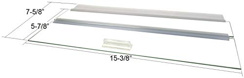 Blue Spotted Single Piece Glass Canopy for 5 Gallon Aquariums, AM31608, 16 Long x 8 Wide Aquariums with No Center Brace