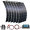 600W Flexibles Solarpanel Kit,6 stücke 100W monokristallin Solar Panel Solarladung mit 60 A Controller USB-Ausgang zum Aufladen von 12V-Batterien (belüftetes AGM-Gel) - für Auto,Boote, Dächer