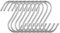 NIDONE Ganci a S Ganci resistenti da 5 cm a forma di S in metallo per cucina, bagno, ufficio Accessori hardware multifunzionali 10 pz/confezione