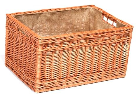 e-wicker24 Alles aus Weide Cesta Portalegna da Interno in Vimini Porta Legna da Interni Fatto a Mano Cesta in Vimini per Legno Cestino per tronchi Ceste per Legna da Interno